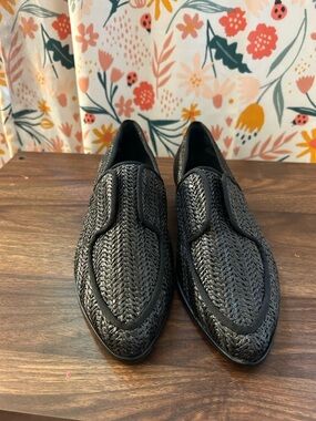 Kelsi Dagger Brooklyn Stanton Oxford Loafer Shoes Woven Black Women’s 8.5